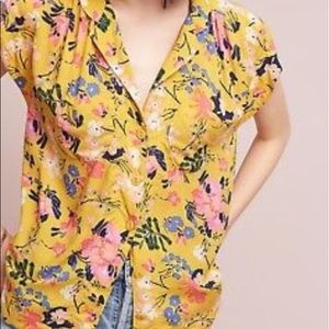 Anthropologie Maeve Button Up Blouse